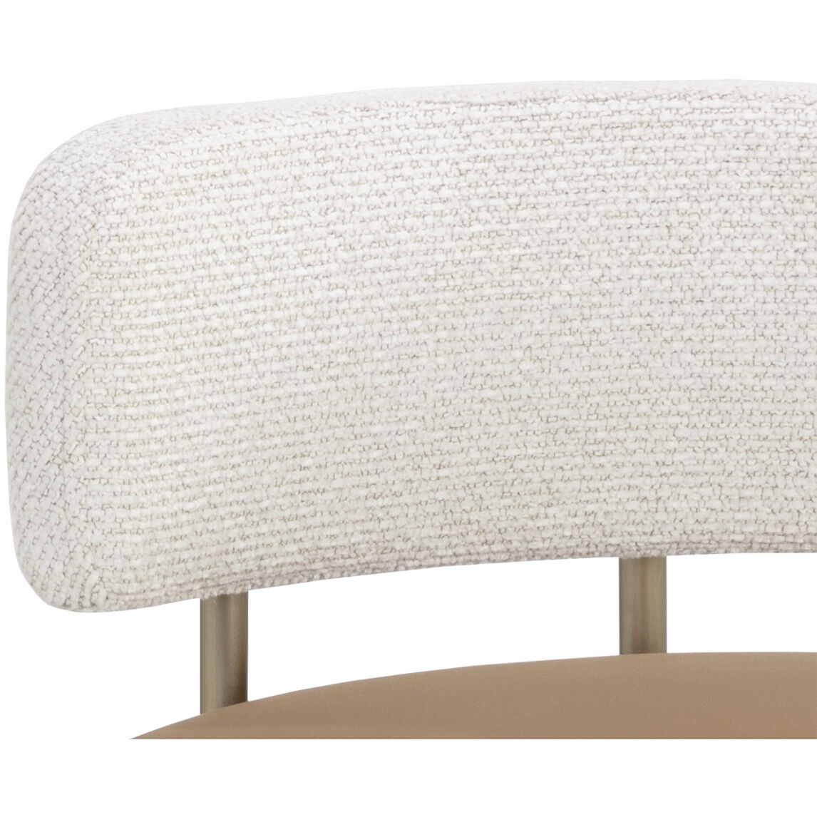 Larissa 34.5 inch Napa Cognac / Rhea Light Barley Counter Stool